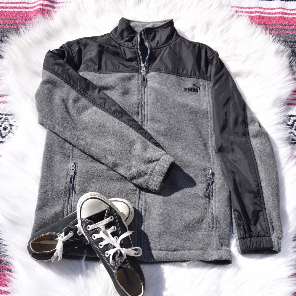 Grey & Black Puma Youth fleece
